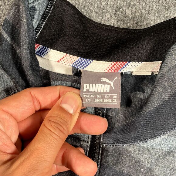 Puma Volition America Mens Large Camo 1/4 Zip Pullover Golf Fore the Brave - Picture 5 of 13